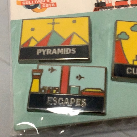 Culture, Pyramids, and Escapes 3 lapel or Backpack pins Rare NWT - Picture 4 of 4